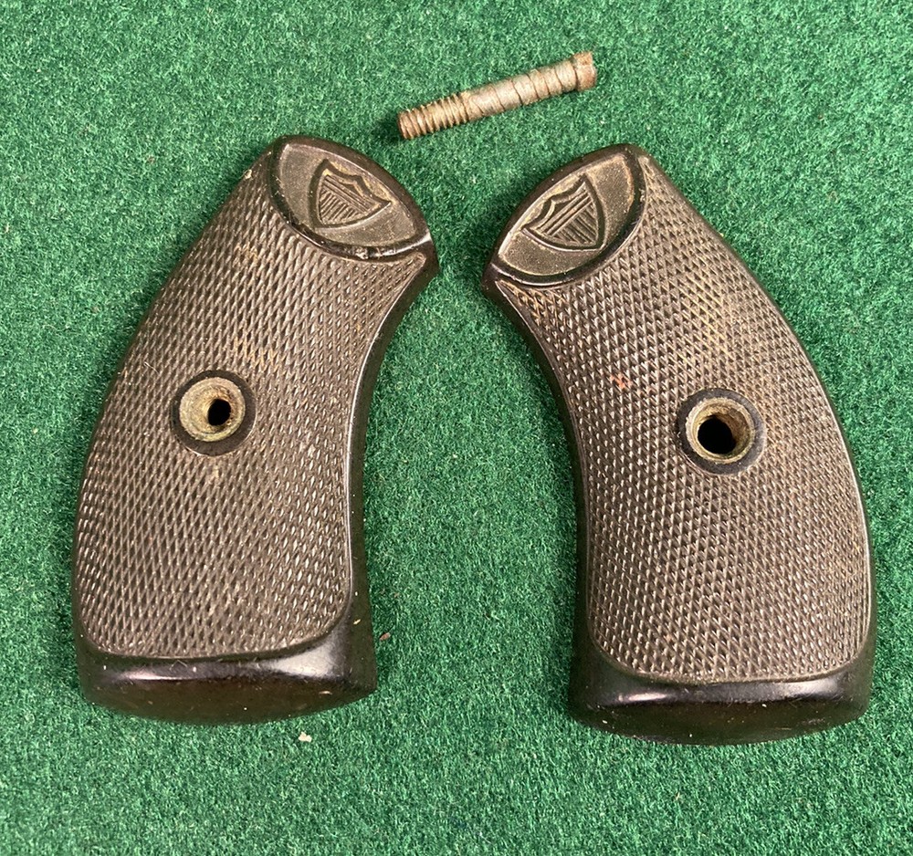 Vintage Small Frame Hard Rubber Pistol Grip Set