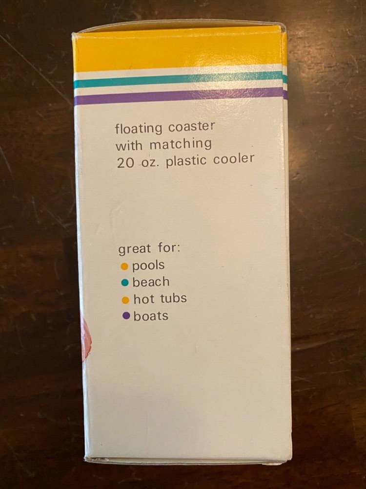 VINTAGE FLOATING COASTER CUP SOUTHWESTERN CACTUS THEME OPEN BOX