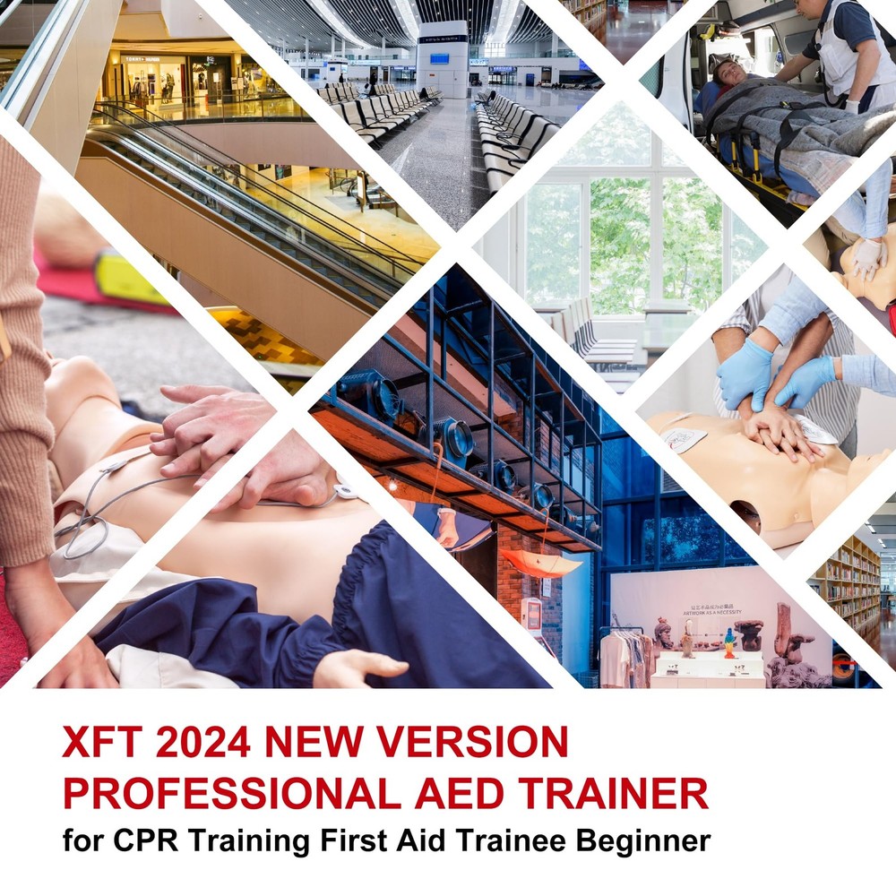 XFT AED Trainer & AED Simulator & AED Defibrillator for Home, Lightweight CPR...
