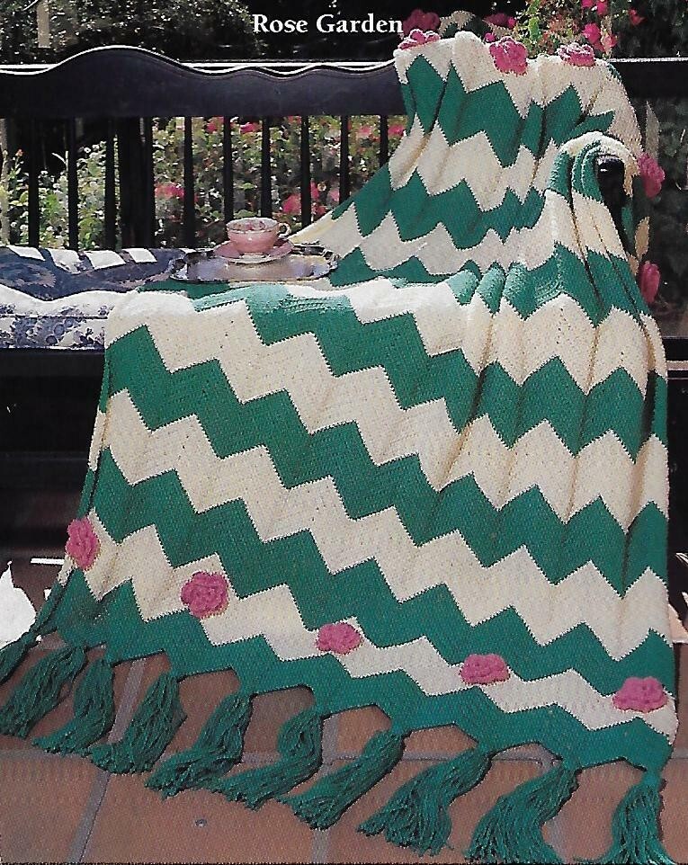 Rose Garden Afghan crochet pattern instructions