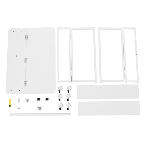 Folding Desk,Folding Desk with Storage Shelf,Foldable Computer Desk with Wheels