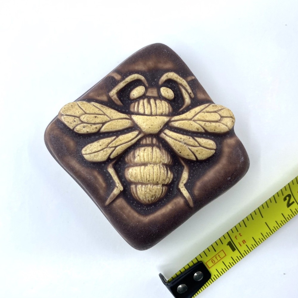 Bee 2x2” Ceramic Art Tile By Gretchen Kramp