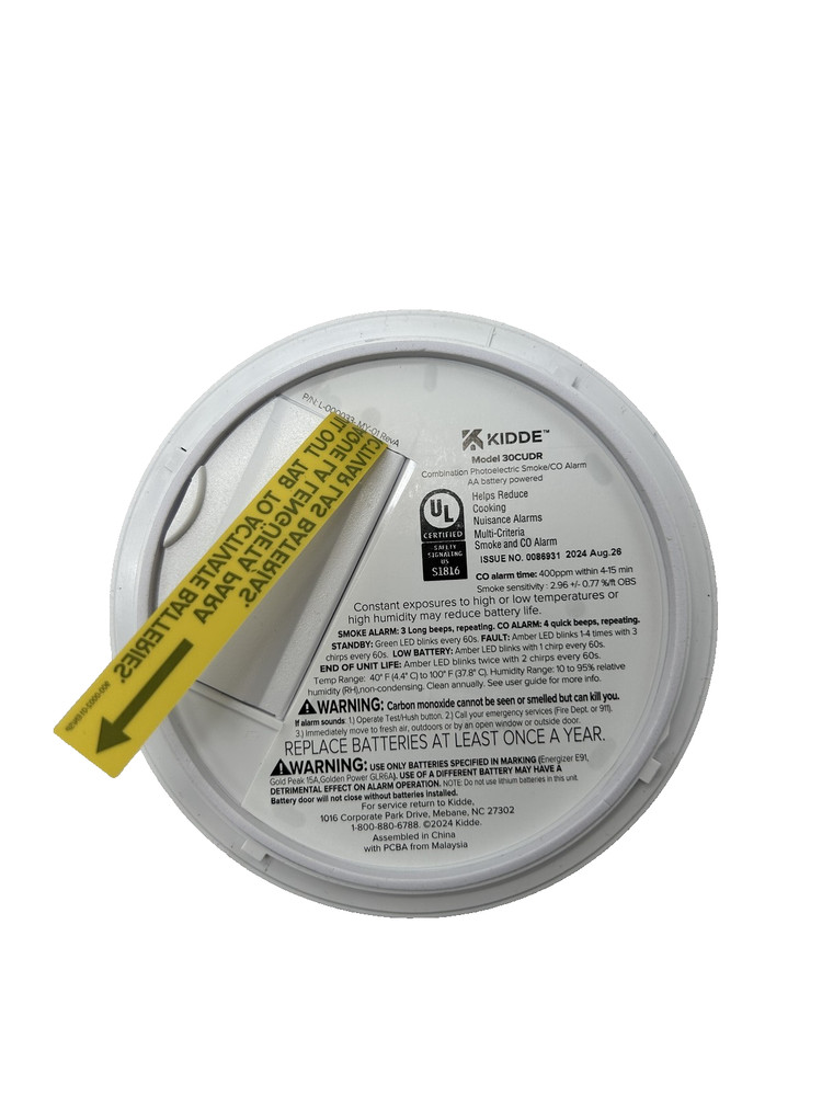 Kidde Smoke & CO Detector 30CUDR - 4 Pack