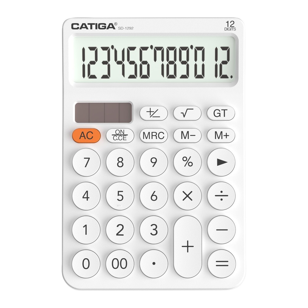 CATIGA 12 Digit Desktop Calculator with Large LCD Display