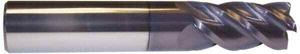 Accupro 1/2" Diam 4 Flute Single End Solid Carbide 0.09" Corner Radius End Mi...