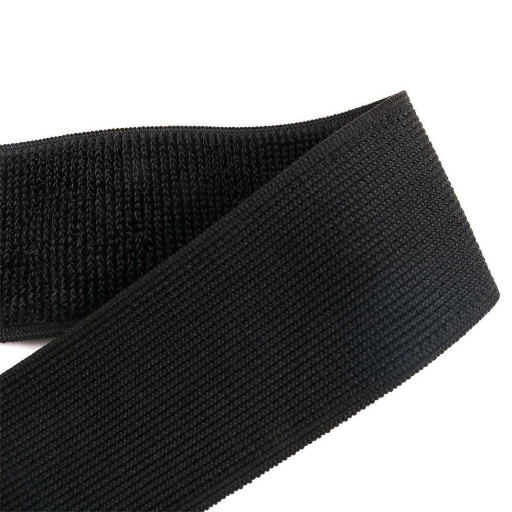 Luggage Nylon Elastic Cable Organizer Hook Loop Tie Strap Black 2.5 x 40cm 2pcs
