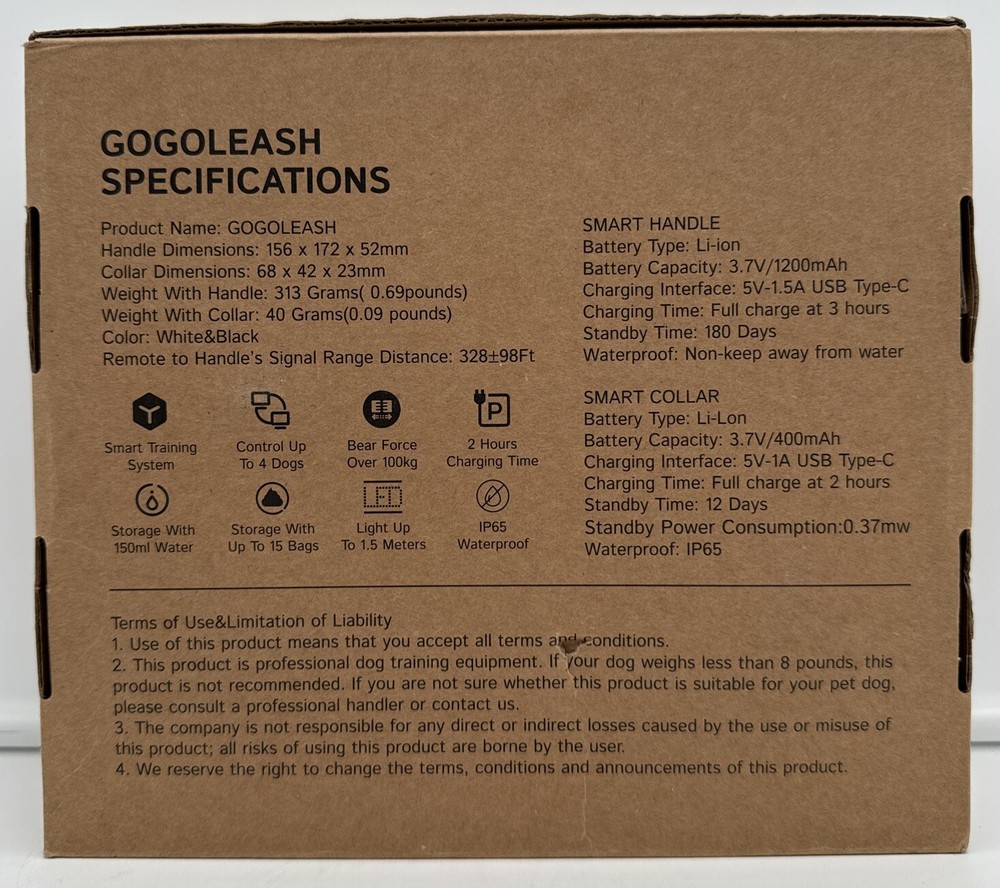 GOGOLEASH Training System Training Leash 2 Training Modes Model DO01 New In Box