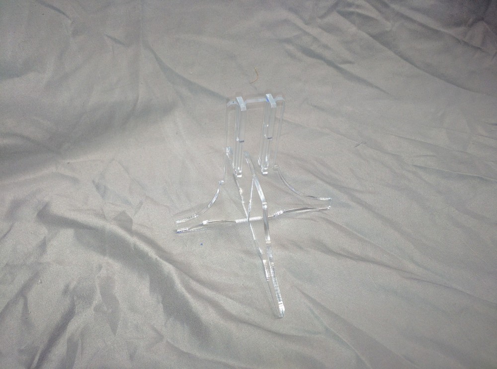 Display Stand, Pistol, Acrylic 9mm Single Stack Magwell Stand Clear - "ICE"
