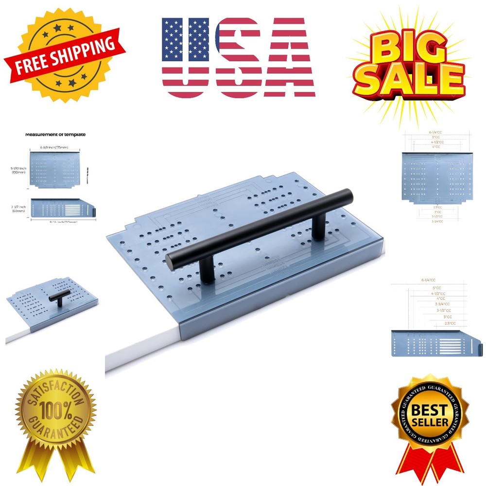 Cabinet Handle Template Tool Drawer Knob Pull Drill Mounting for Hardware Gui...