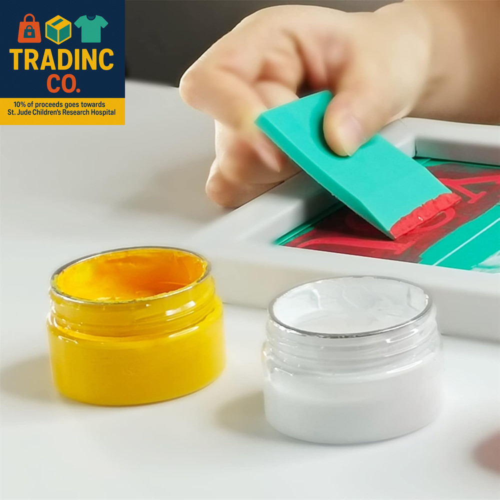 2 Jars Black White Chalk Paste Paint and 2 Pcs Mini Squeegees, 1.7Oz Chalk Paste