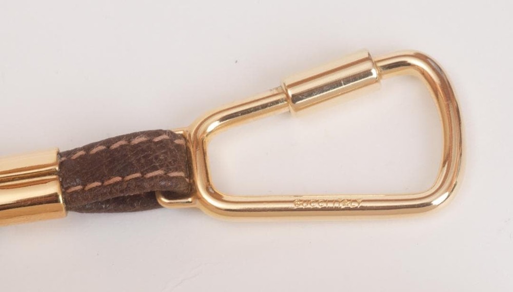 GUCCI Gucci Old Keychain Interlocking Leather