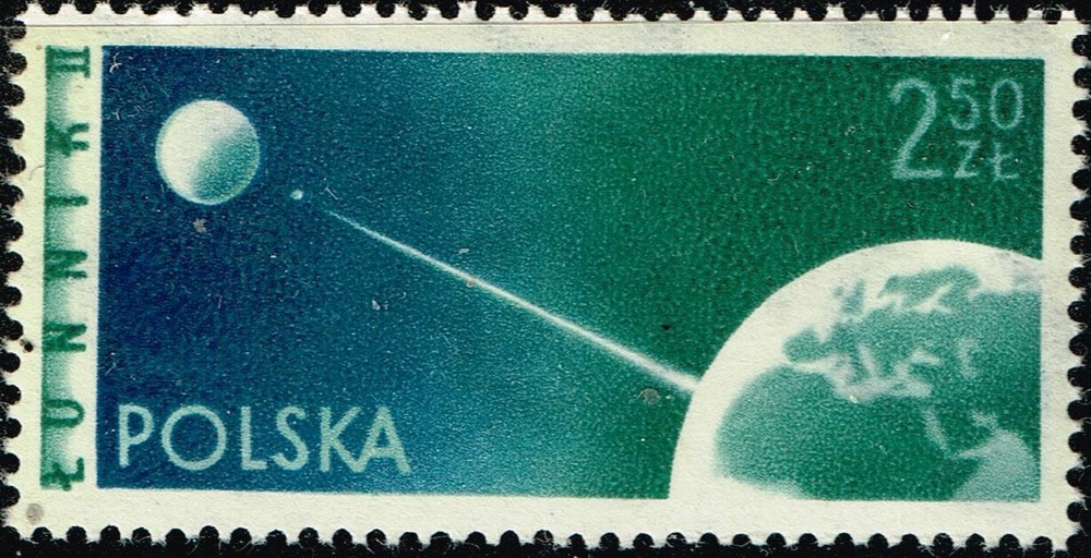 Poland Soviet Sputnik in First Space Flight 1958 MNH A-16