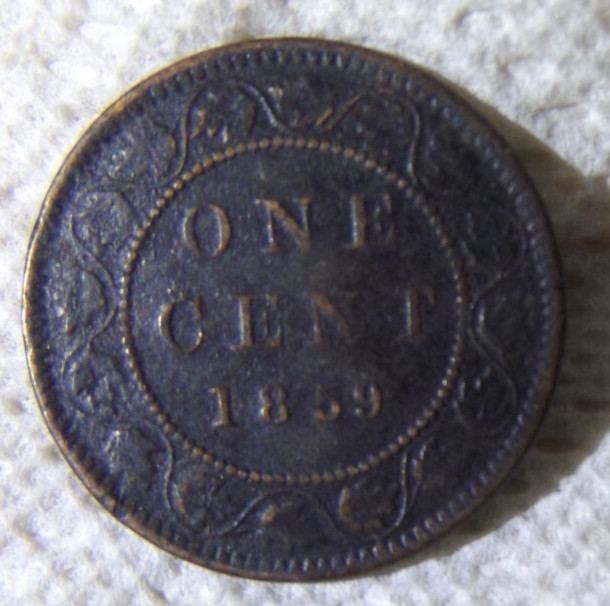 CANADA Large Cent Coin 1859 Victoria