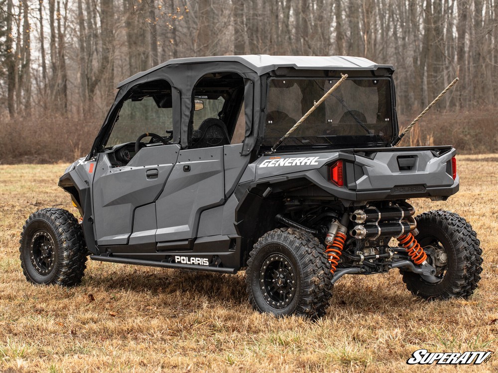 SuperATV Soft Cab Enclosure Upper Doors for Polaris General 1000 4 Seat