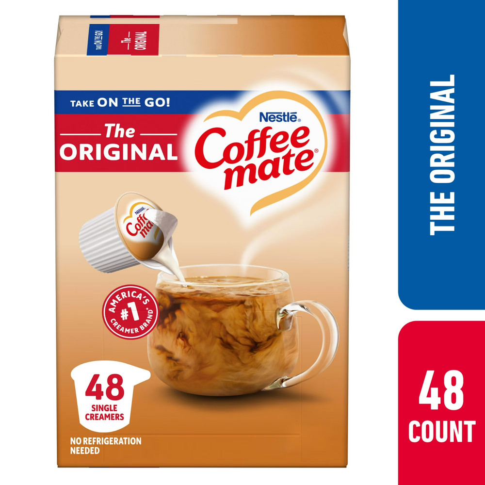 Nestle Coffee Mate, The Original Liquid Coffee Creamer Singles, 9 fl oz, 48 Ct.