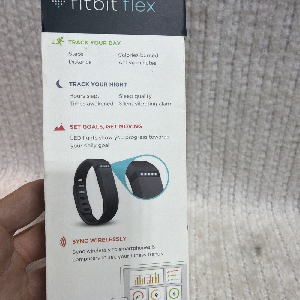 Fitbit Flex Wireless Activity & Sleep Tracker Wristband Slate FB401SL Nicksports