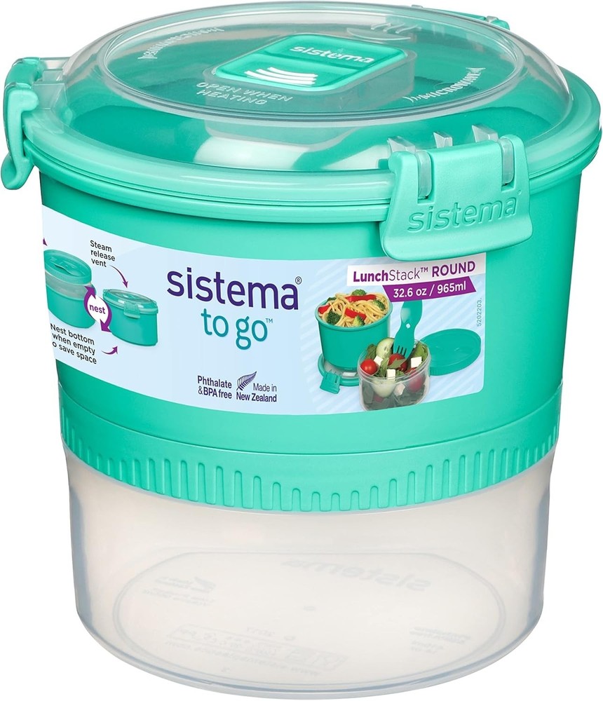 965ml Lunch Stack to Go Polypropylene Assorted Colours 965 ml