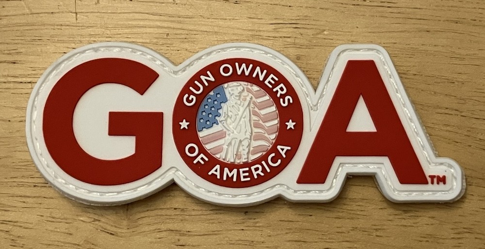 Gun Owners of America (GOA) PVC Morale Patch with Hook & Loop Backing
