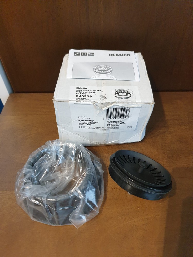 BLANCO 240339: Color-Coordinated Metal Waste Flange in Coal Black