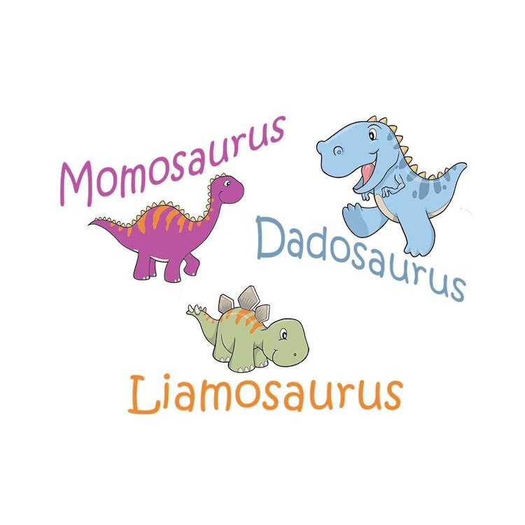 CafePress Mom, Dad & Liamosaurus 10" Wall Clock (218516693)