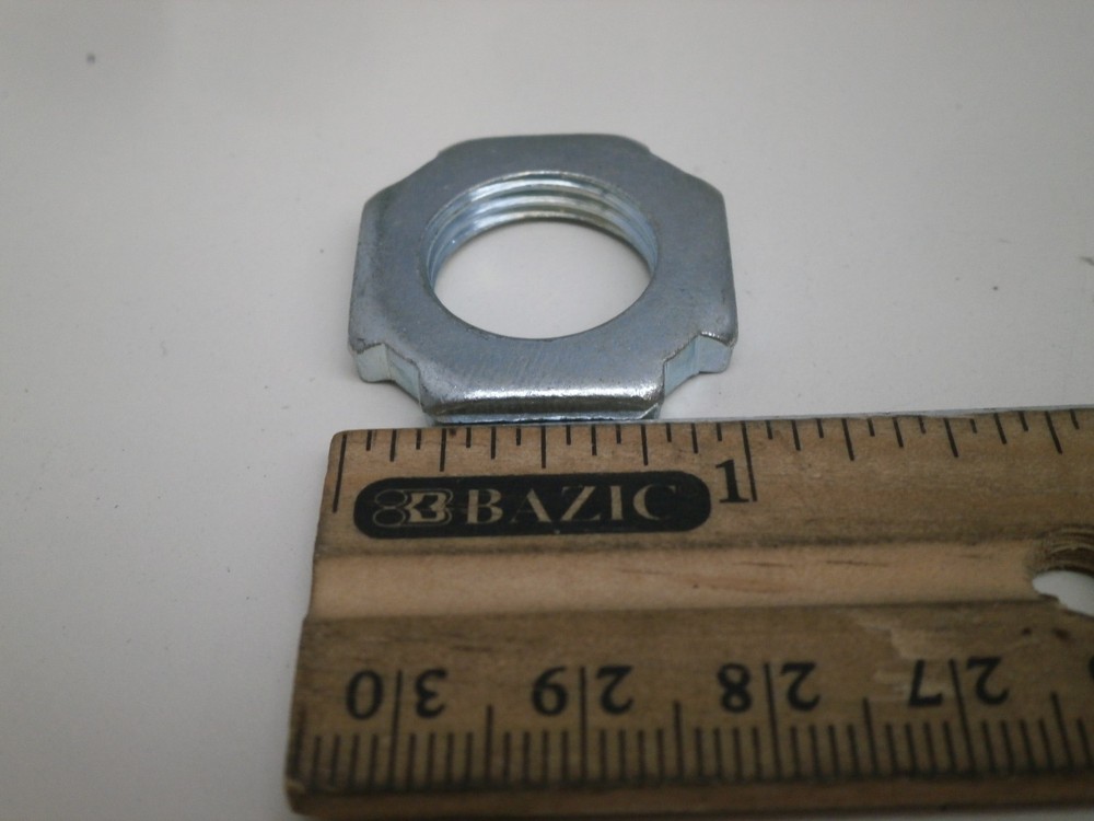 (10-Pack) ⅜" IP Square Locknut Steel Lock Nut Threaded Pipe All Thread 3/8" NPT