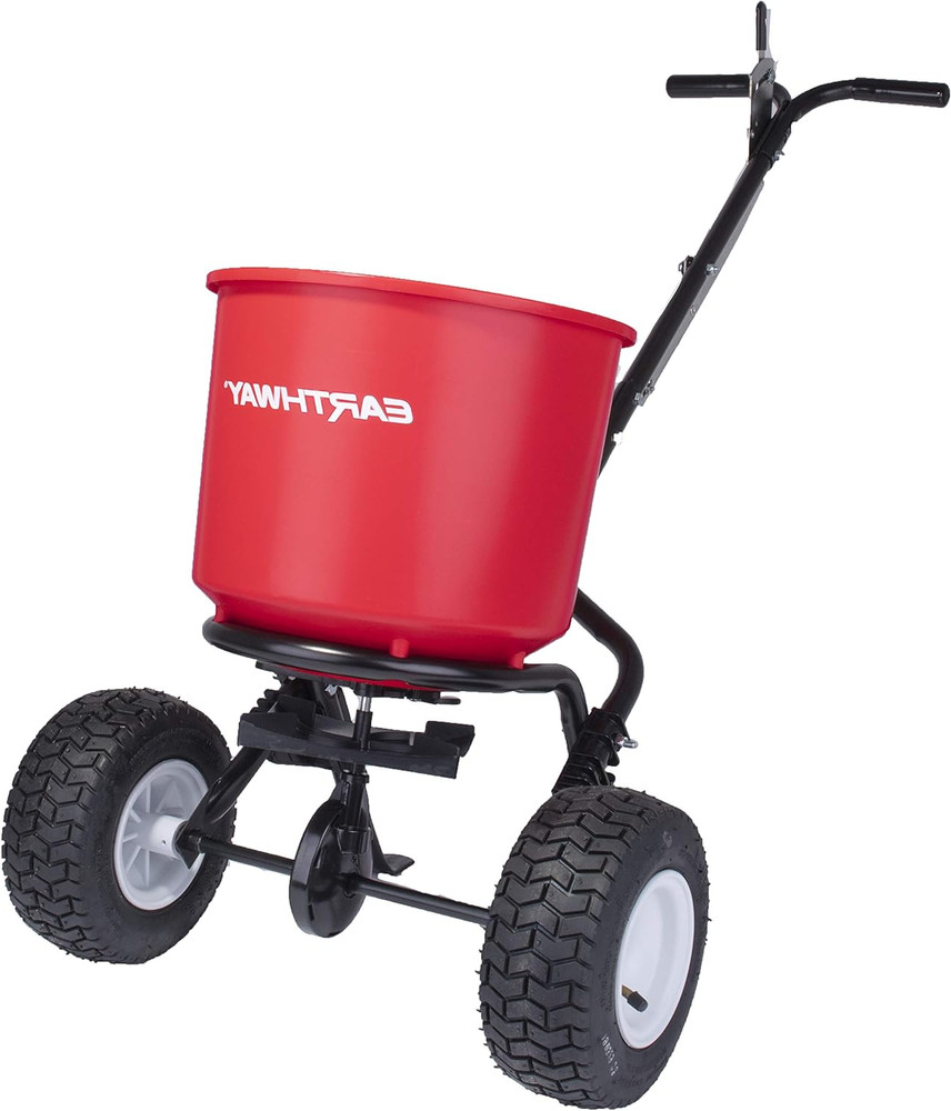 Fertilizer Spreader Grass Seed Ice Dispenser 40Lb Hopper Capacity