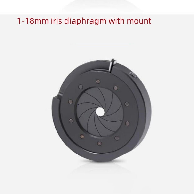 1-18mm Adjustable Manual Aperture Module Iris Diaphragm Optical With mount