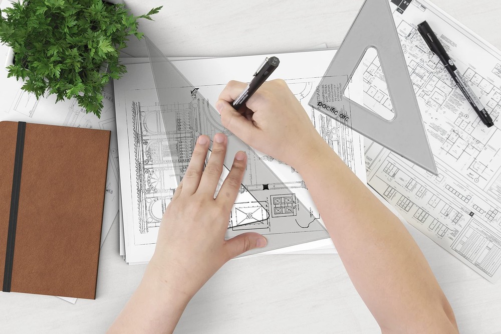 Pacific Arc's Scholastic Triangle - 4 inch - Tools & Home Improvement