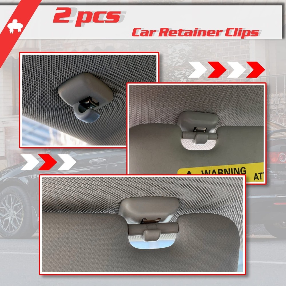 2PCS Audi Inner Sun Visor Clips, Upgraded Car Interior Sunscreen Holder Hook ...