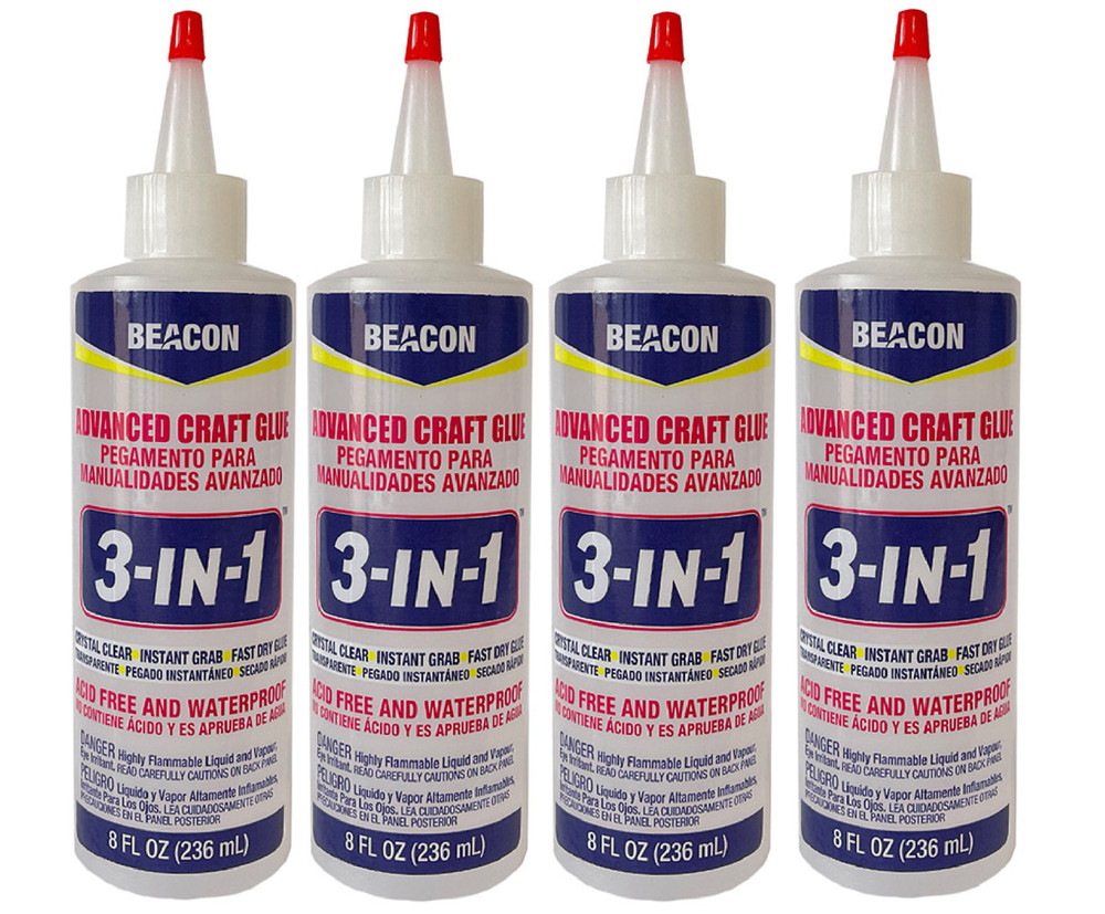 Beacon 3-in-1 Advanced Craft Glue, 8oz (4-pack)