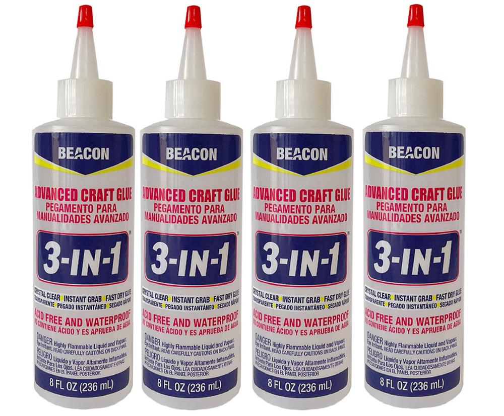 Beacon 3-in-1 Advanced Craft Glue, 8oz (4-pack)