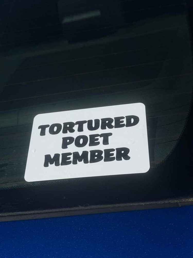 tortured poet member taylor swift decal
