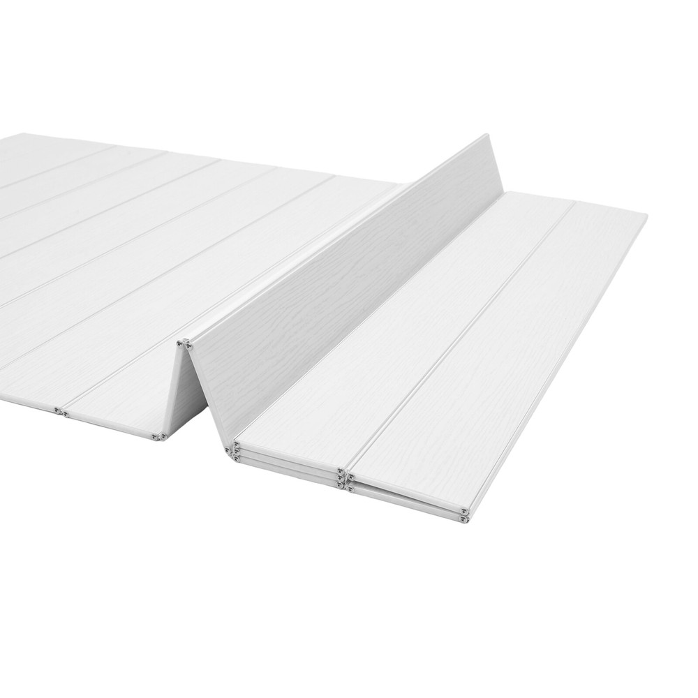 160*80cm Bath Cover Foldable White wood grain Rectangular Bath Lid for Bathroom