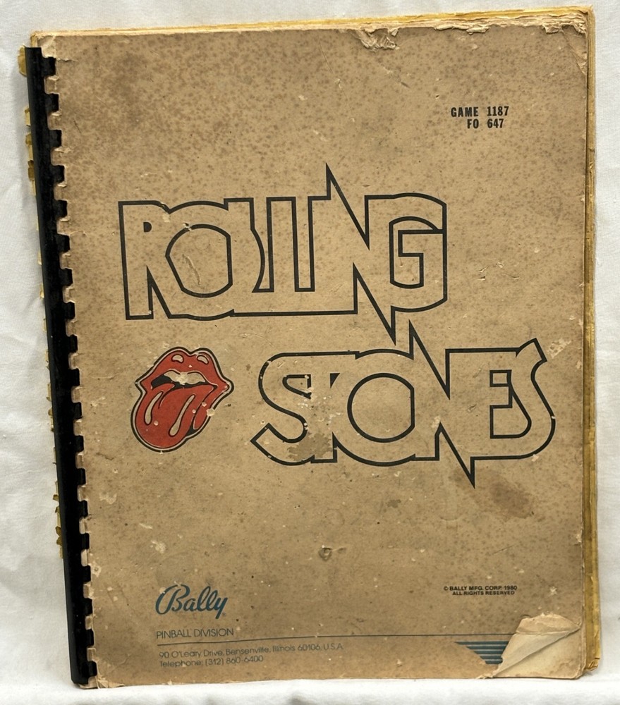 ORIGINAL-BALLY-ROLLING STONES-INSTALLATION AND GAME OPERATION INSTRUCTIONS