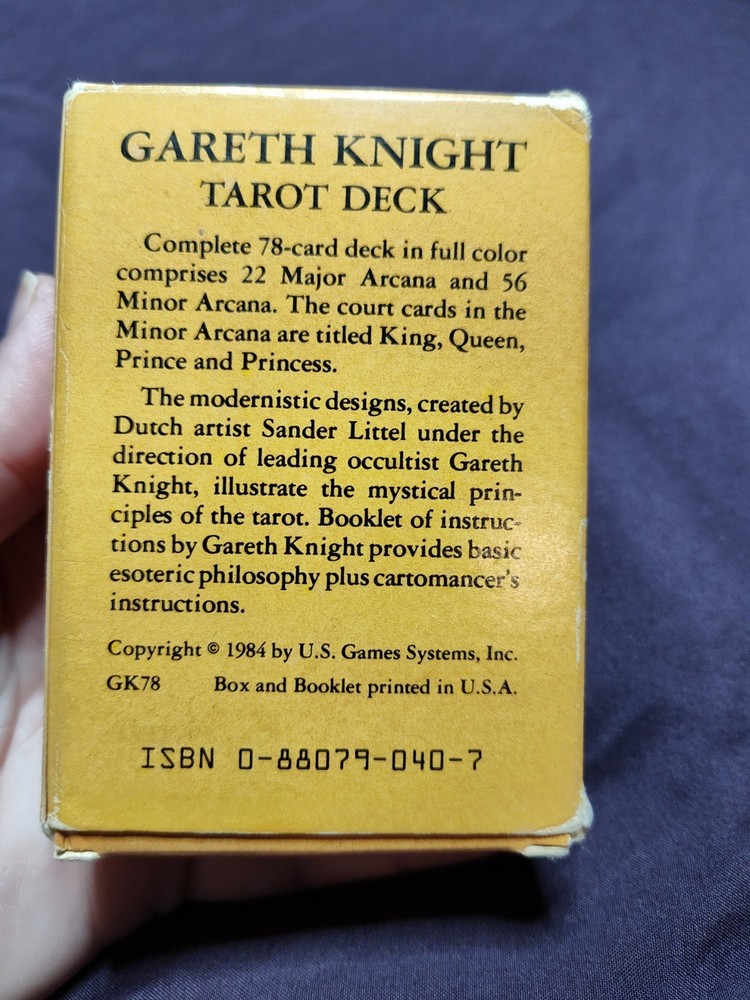 Gareth Knight Tarot Deck Sander Litzel With Instruction Book