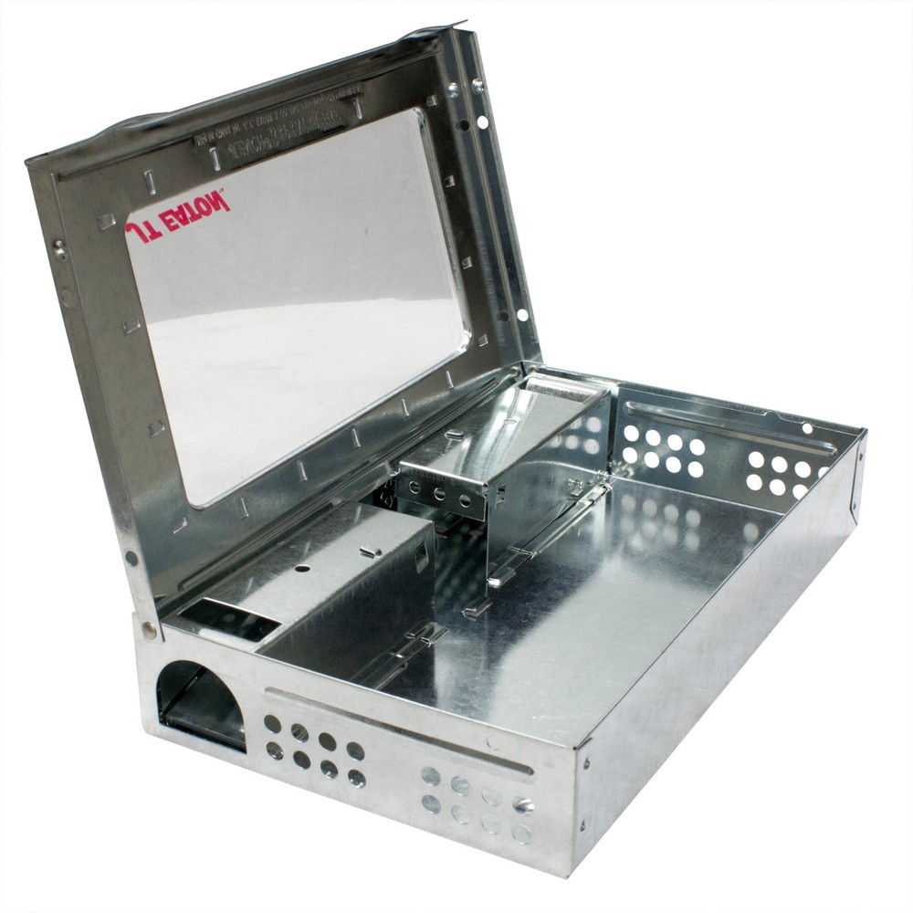 Tin Cat Style Multiple Catch Mouse Trap Clear Lid Repeater Humane Mouse Trap