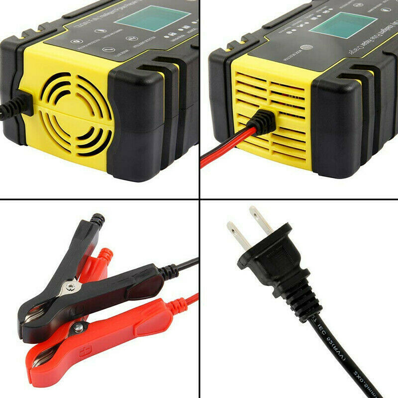 Motorcycle ATV Fully-Automatic Smart Charger Battery Maintainer Desulfator Tool