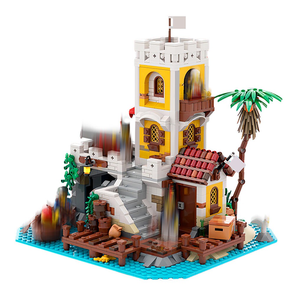 Compatible Modular Outpost Model 1205 for 6263 Remastered Version Build Moc
