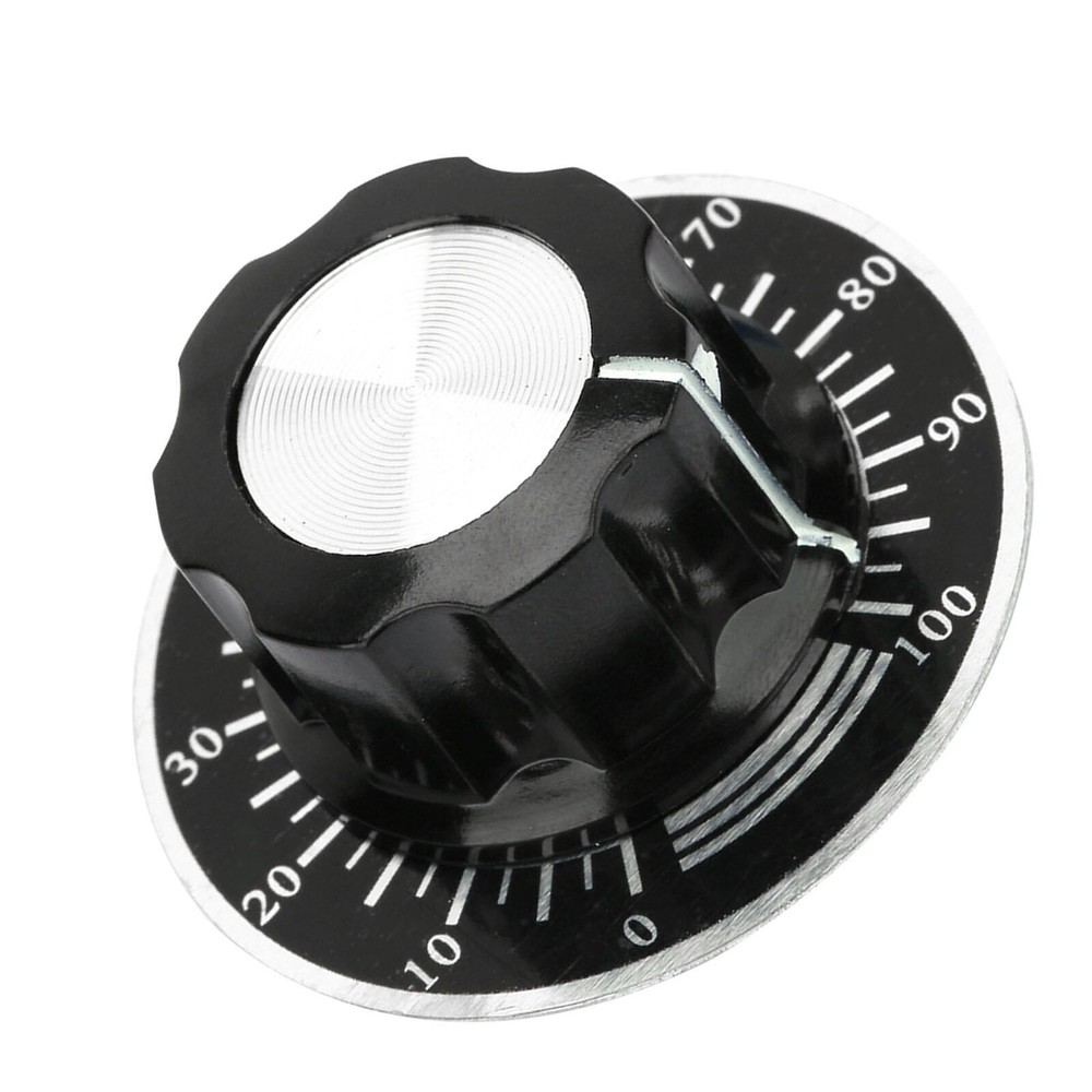 MF A03 Potentiometer Knurled Knobs Volume Control Cap Digital Dial Scale Plate