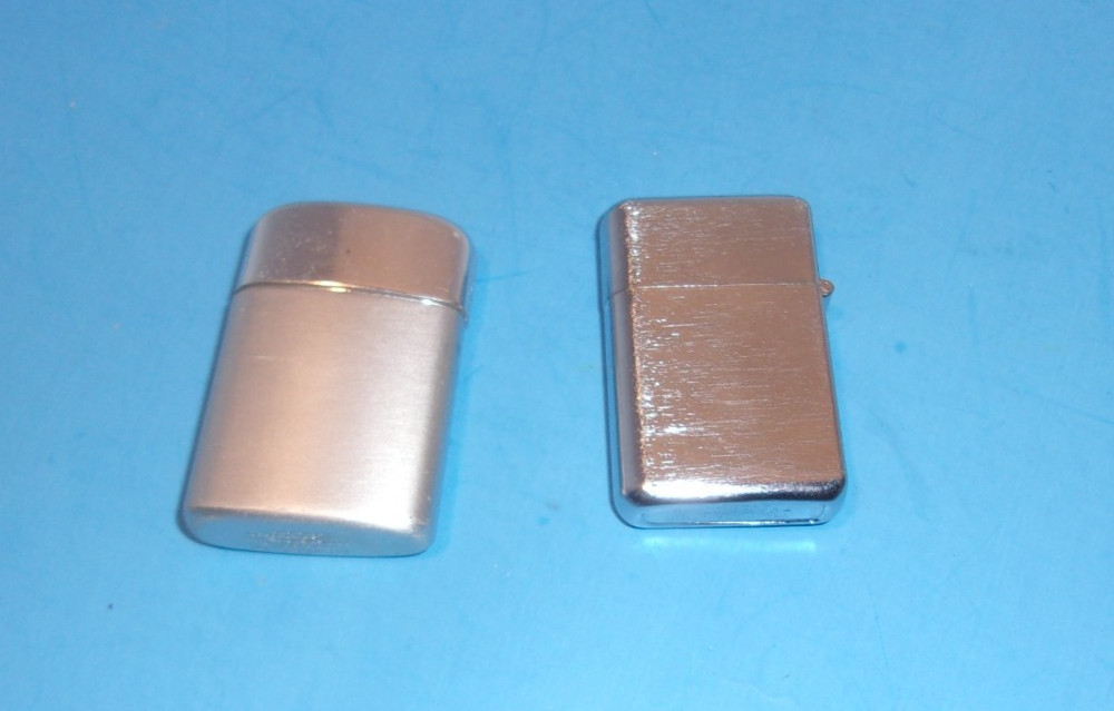 2 Vintage Ronson Typhoon CIGARETTE Chrome LIGHTER