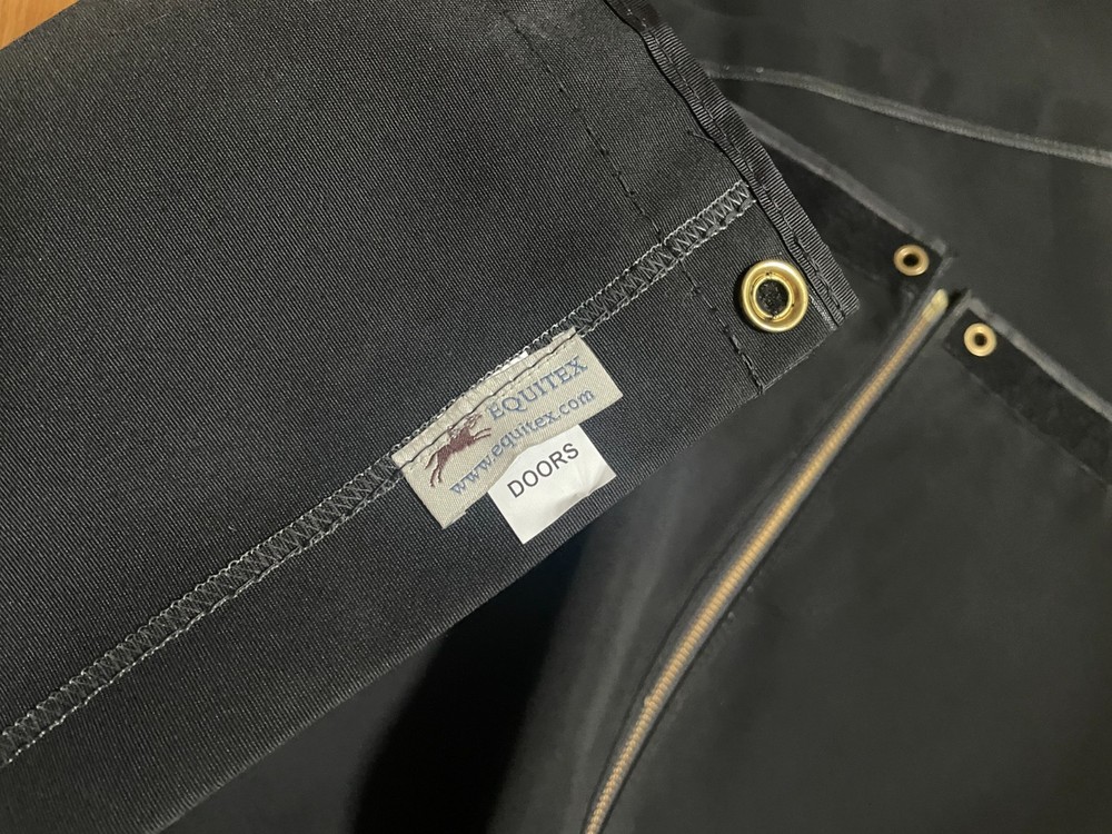 Equitex Doors and 8 foot Stall Drape Black Panel