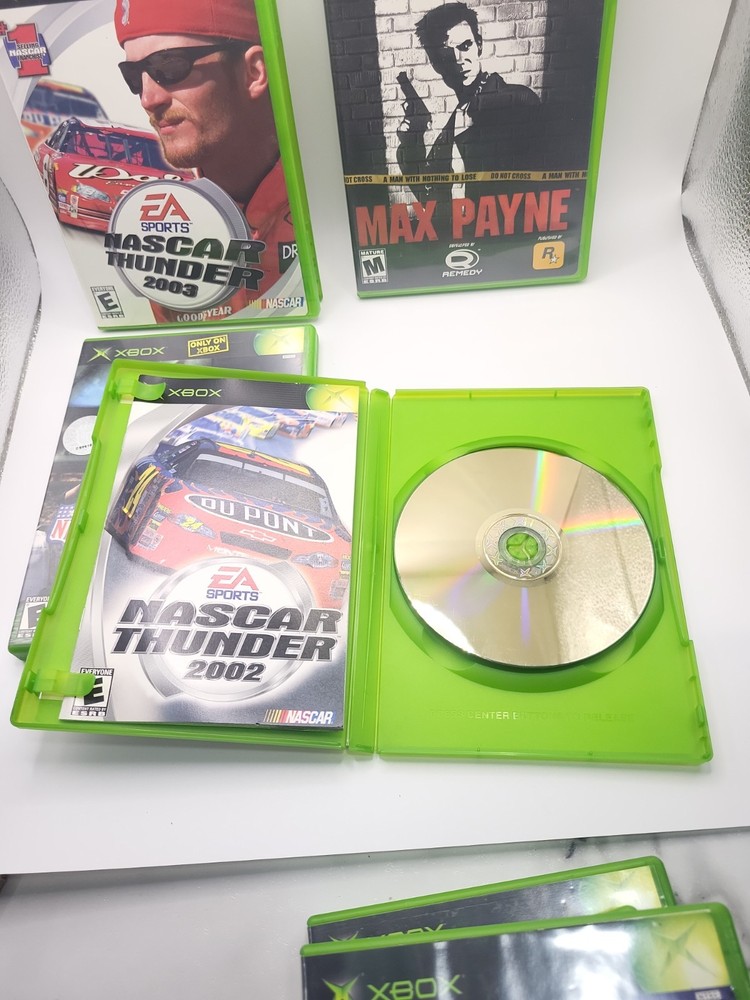 Original Xbox Controller Bundle 2 Controllers DVD Remote + 11 Games Lot Tested