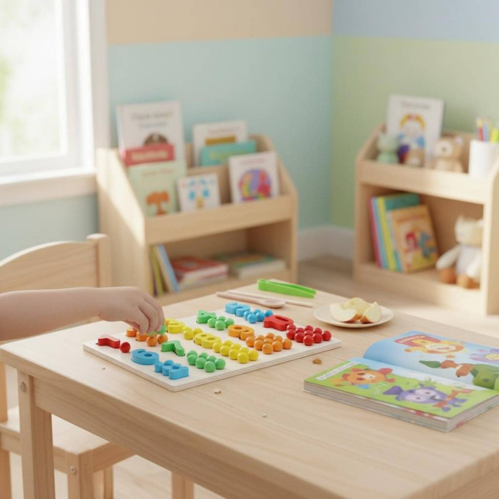 Bead Counting Board Early Learning Color Sorting Toy for Classroom,