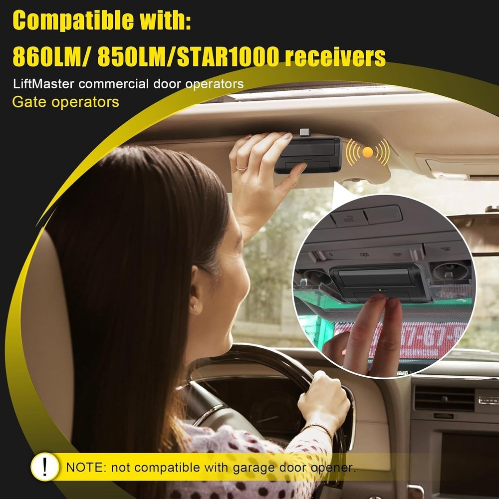 Liftmaster Gate Opener Remote 4-Pack Security+ 2.0 Universal Black