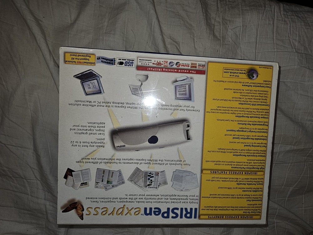 Vintage NIB IrisPen Express Electronic Scanner Mac PC USB Barcode