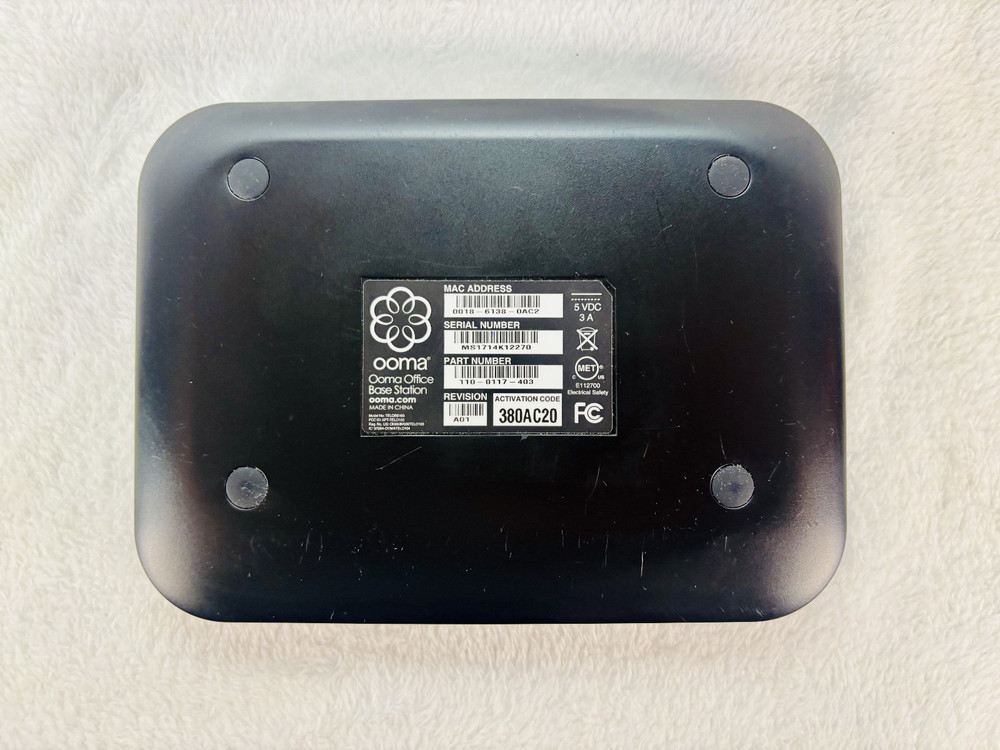 OOMA Office VOIP System | Base Station Only | No Cord | Black