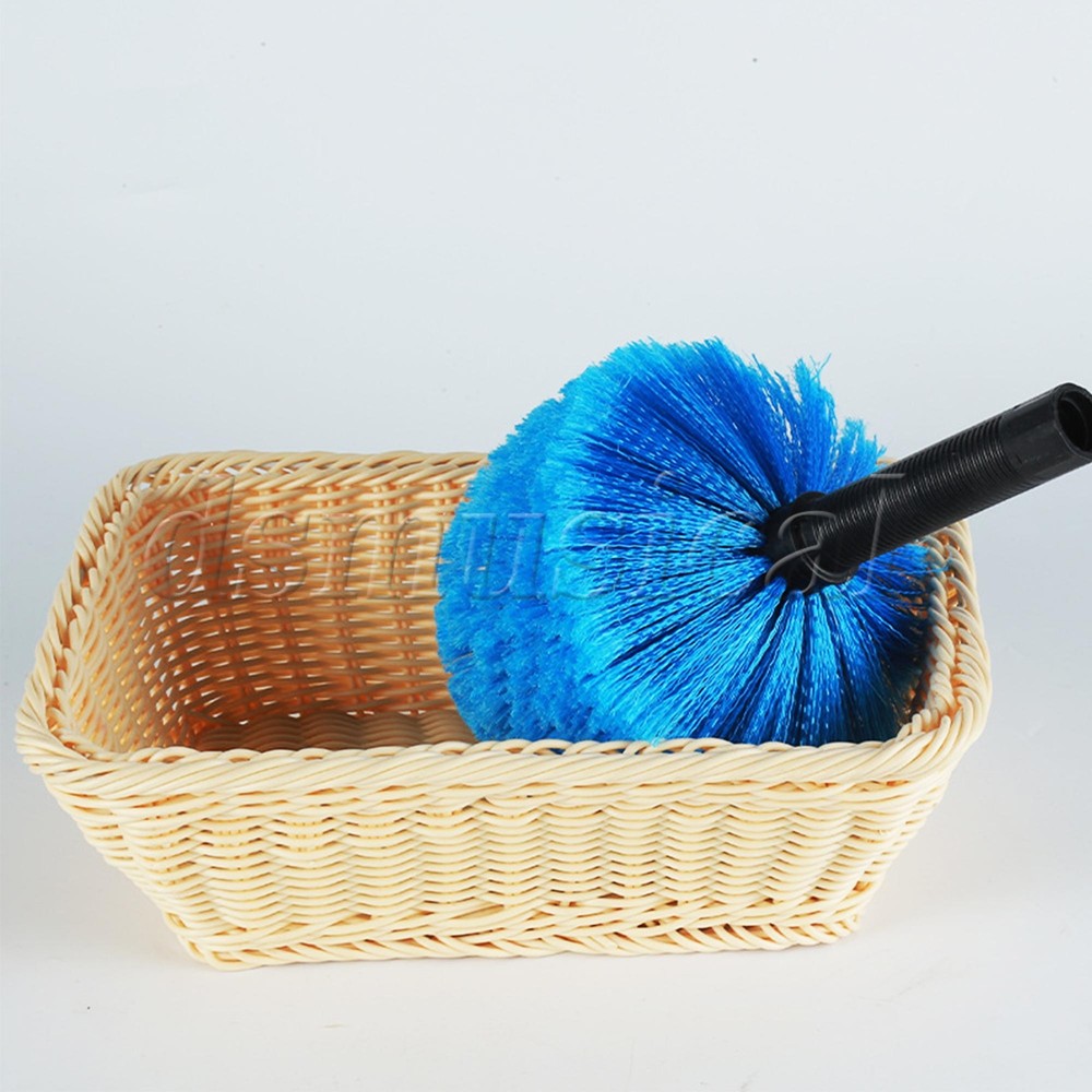 Blue Cobweb Head Brush with Soft Bristles 3/4inch Threaded for Corner