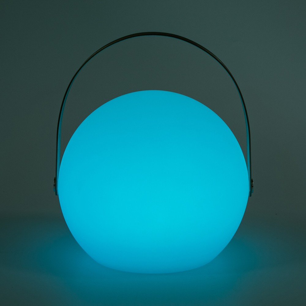 LED Table Lamp Sphere Dimmable w/ Handle Remote Control USB Battery Powered