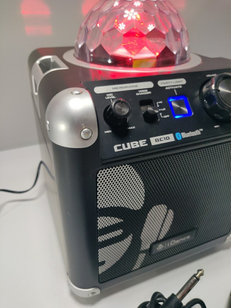 iDance Cube BC10 Karaoke System DISCO BALL LIGHTING with BlueTooth & USB