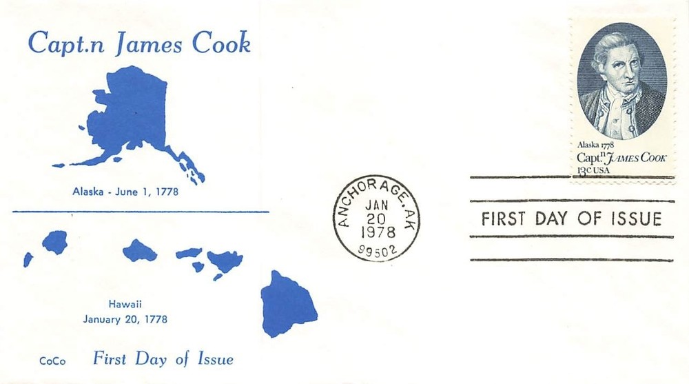 1732 13c CAPT. JAMES COOK - CoCo cachet